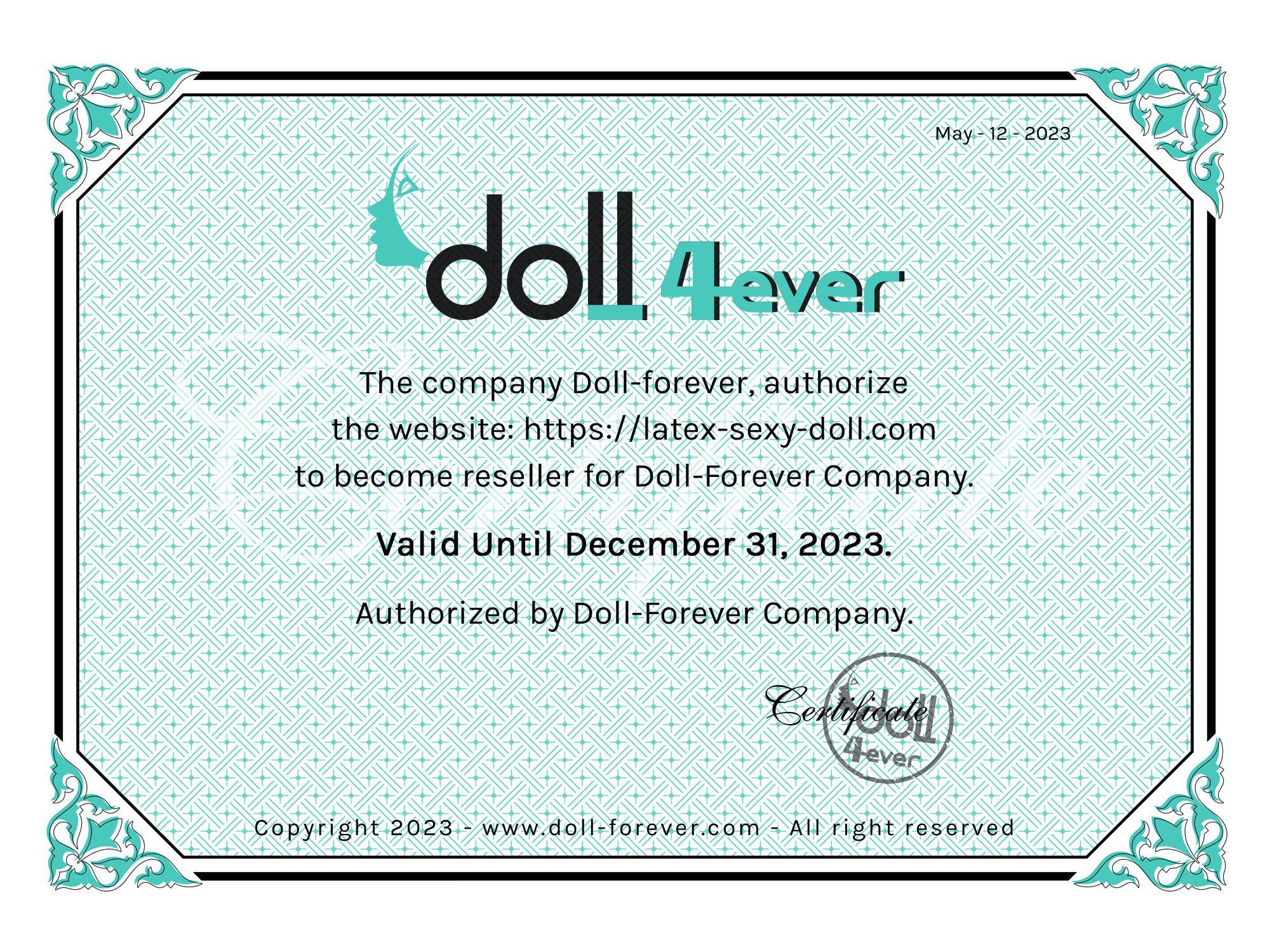 Doll Forever Certificat